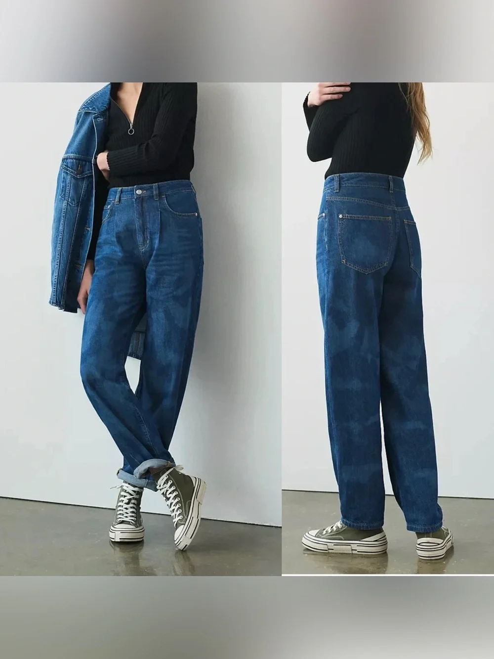 ANTHROPOLOGIE Pilcro The Breaker High Rise Pleated Barrel Leg Jeans Tapered 26